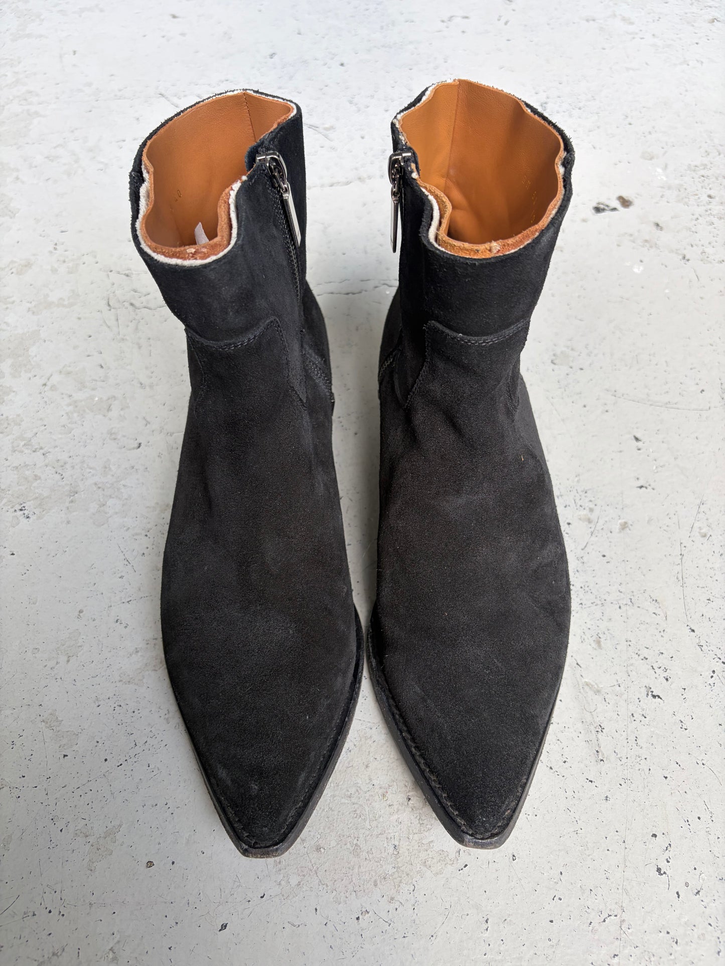Saint Laurent Paris Black Theo 40 Raw Cut Boots (40)