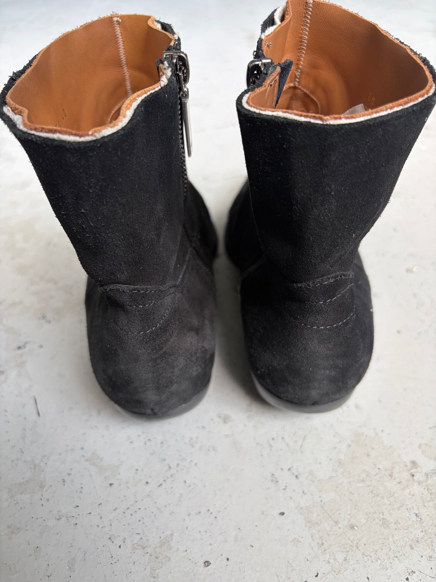 Saint Laurent Paris Black Theo 40 Raw Cut Boots (40)