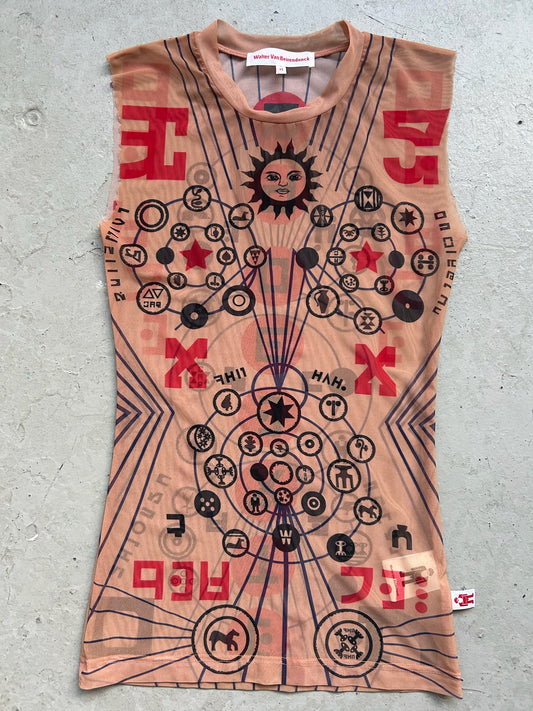 Walter Van Beirendonck Graphic Print Sleeveless Top (XS)