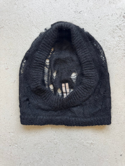 Rick Owens Black Knit Balaclava (OS)