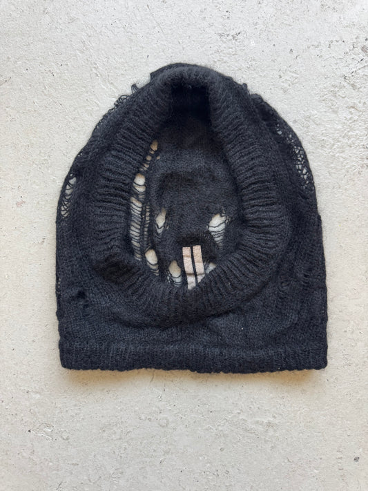 Rick Owens Black Knit Balaclava (OS)
