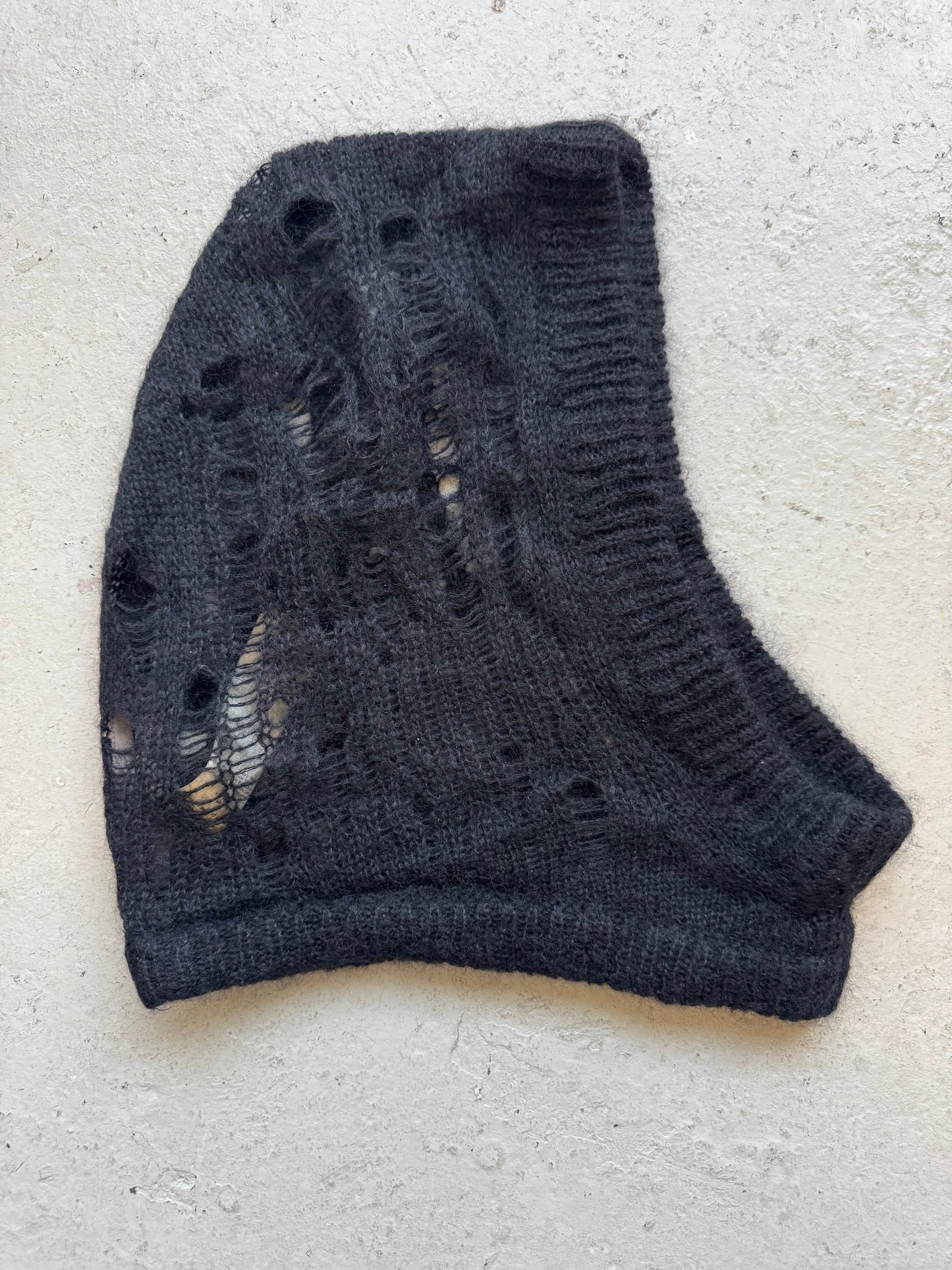 Rick Owens Black Knit Balaclava (OS)