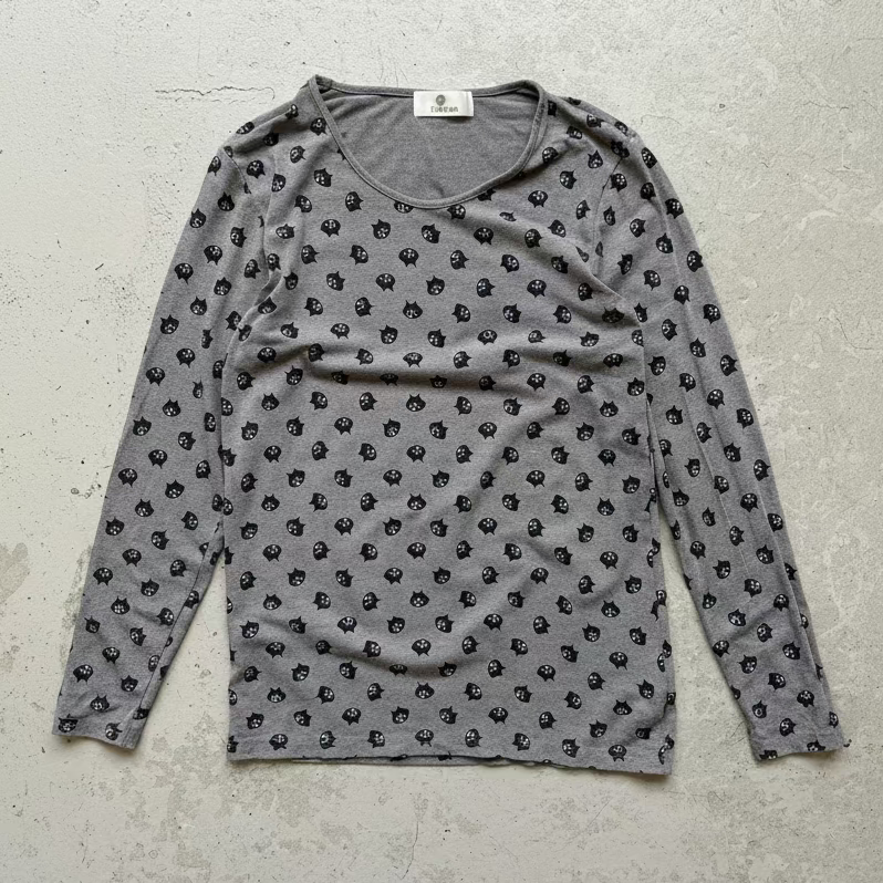 Ne-Net Polka Dot Cat Long Sleeve Shirt (3)