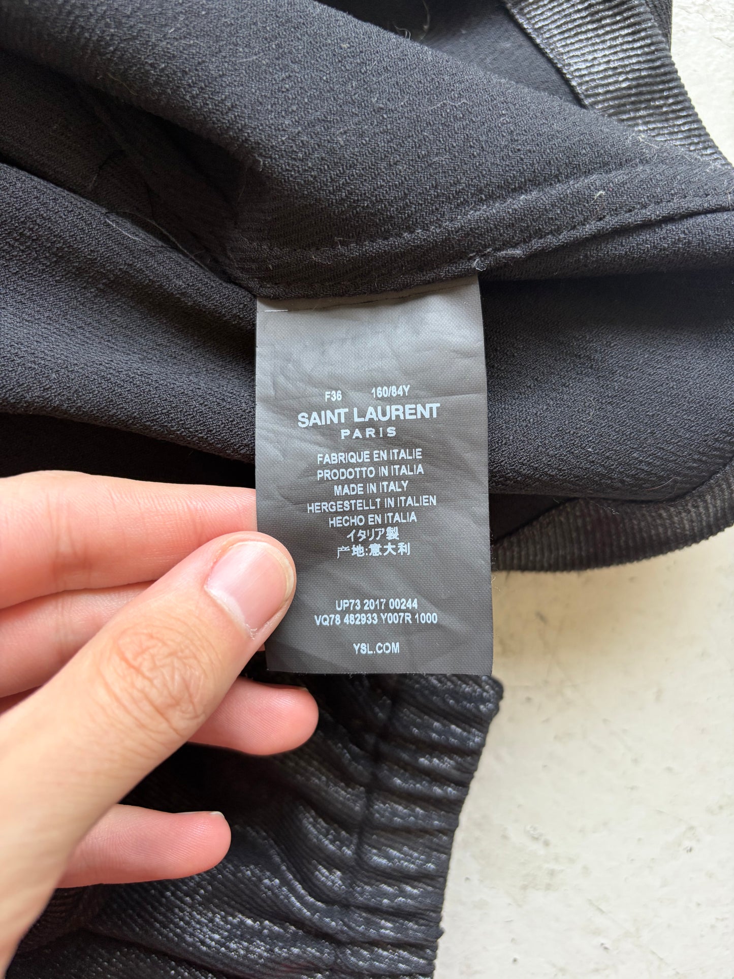 Saint Laurent Paris 2017 Shiny Quarter Zip (F36)