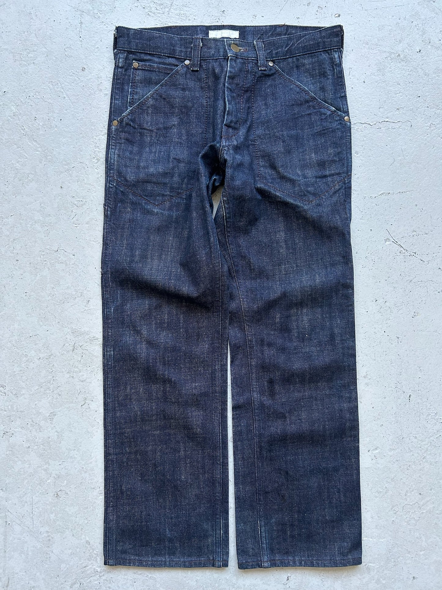 Number Nine Brown Stitch Denim Pants (2)