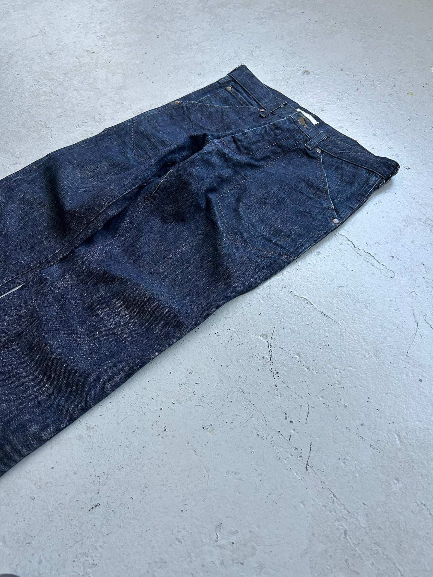 Number Nine Brown Stitch Denim Pants (2)