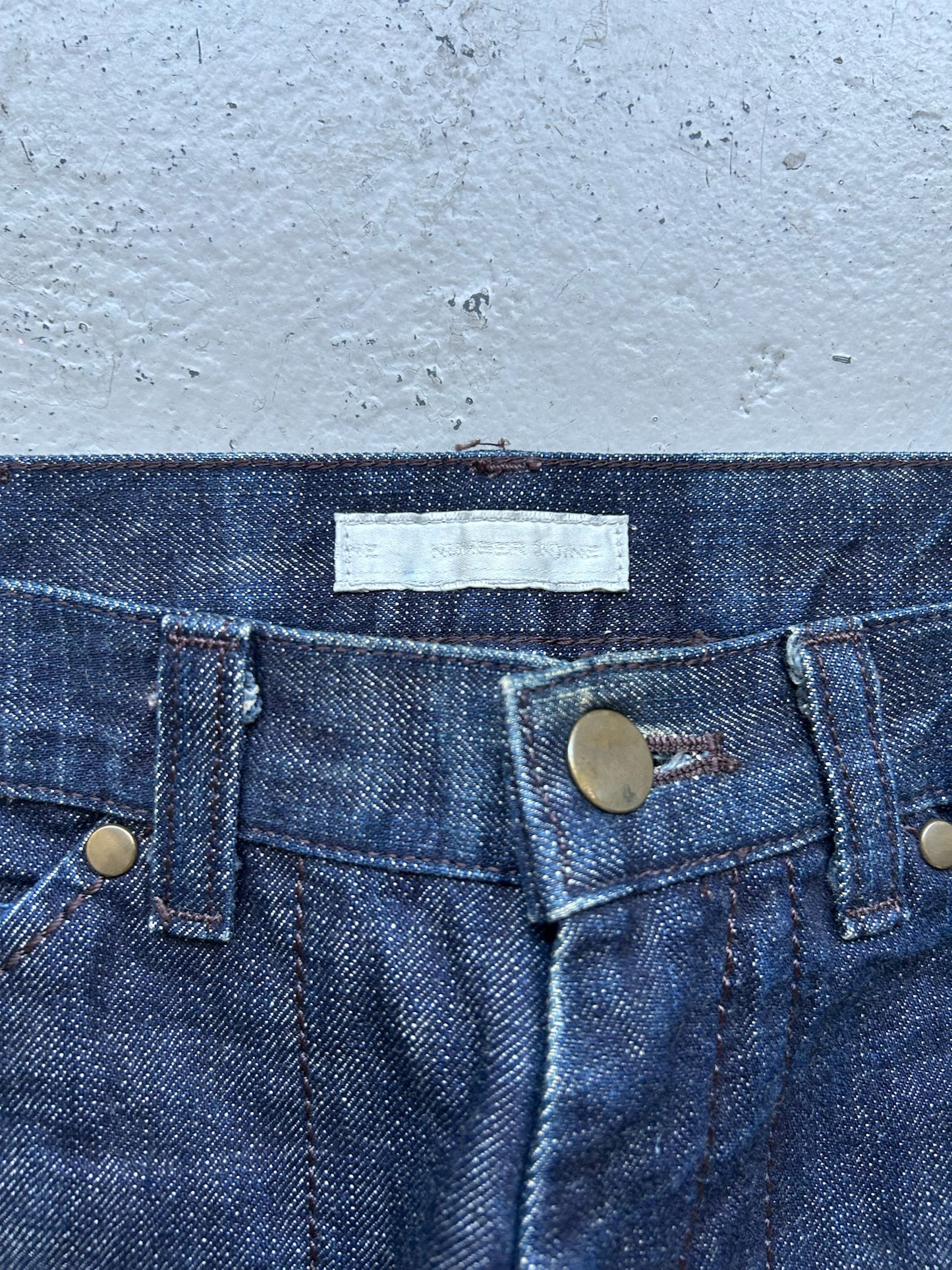 Number Nine Brown Stitch Denim Pants (2)