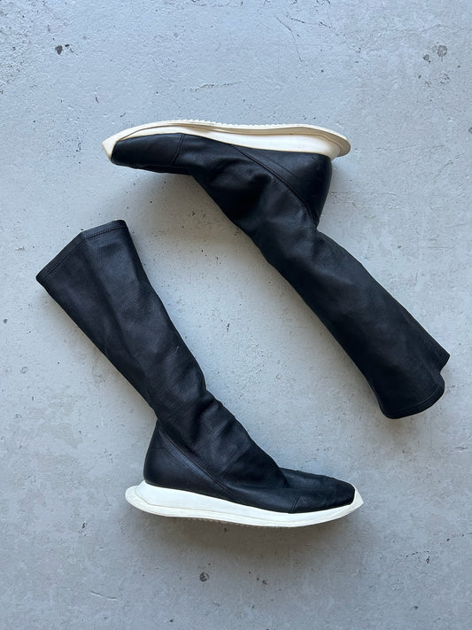 Rick Owens Oblique Runner Stretch Sock Boots (44)