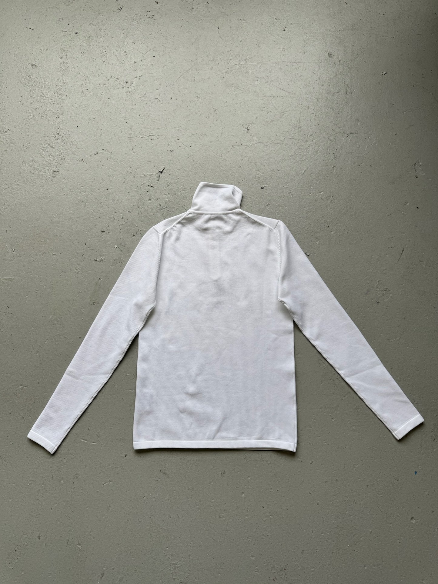 Prada Sport White Quarter Zip Tech Knit (46)