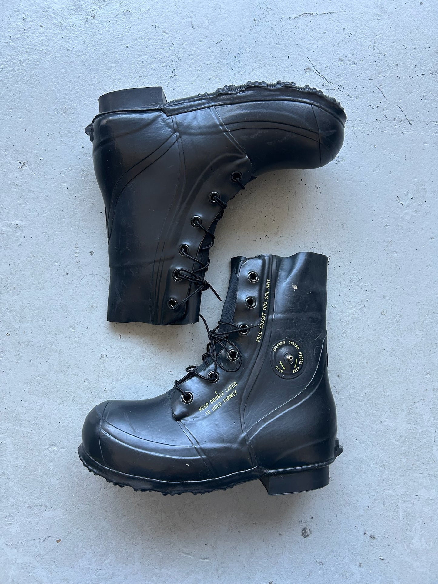 Vintage Military Black Bunny Boots (9)