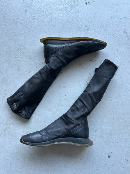 Rick Owens Oblique Runner Stretch Sock Boots (44)