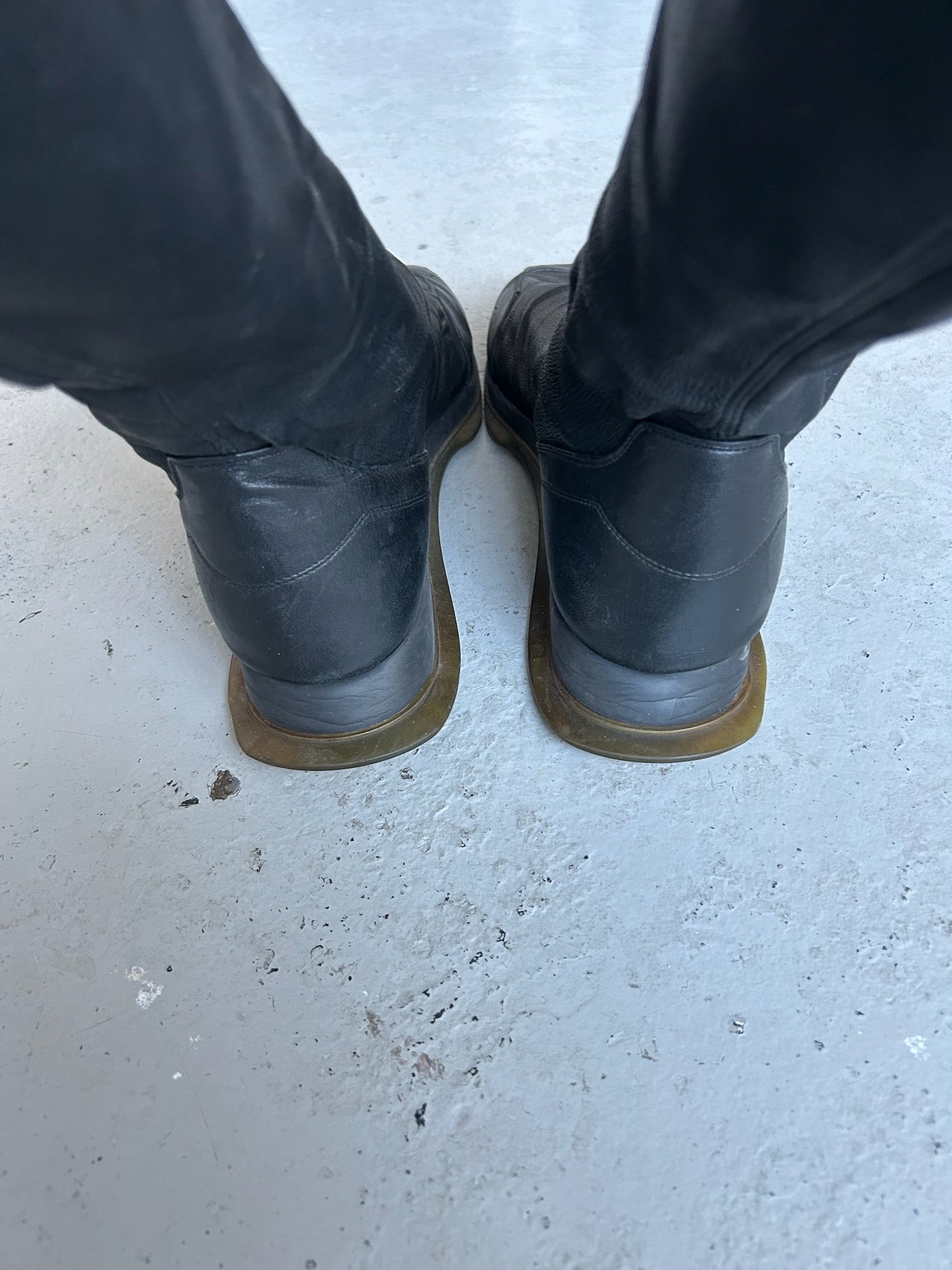 Rick Owens Oblique Runner Stretch Sock Boots (44)