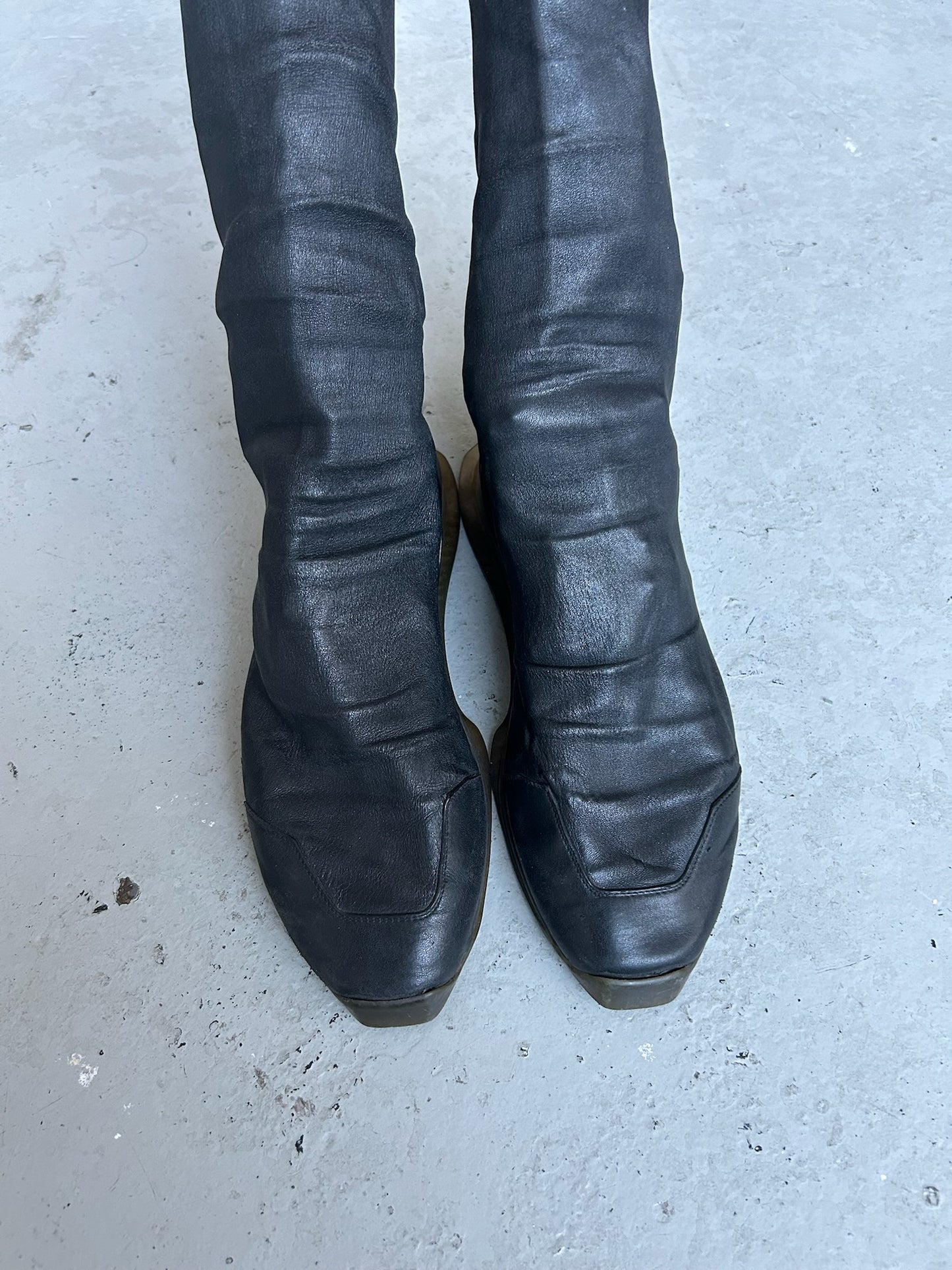 Rick Owens Oblique Runner Stretch Sock Boots (44)
