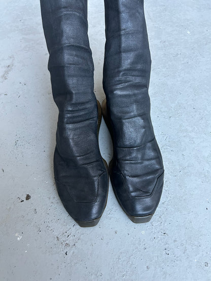 Rick Owens Oblique Runner Stretch Sock Boots (44)