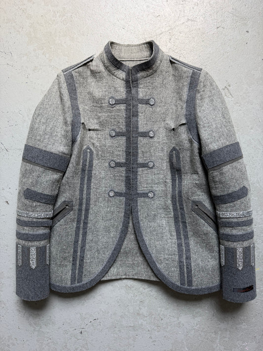 Undercover AW05 Arts & Crafts Felted Wool Napoleon Jacket With Skull (2)