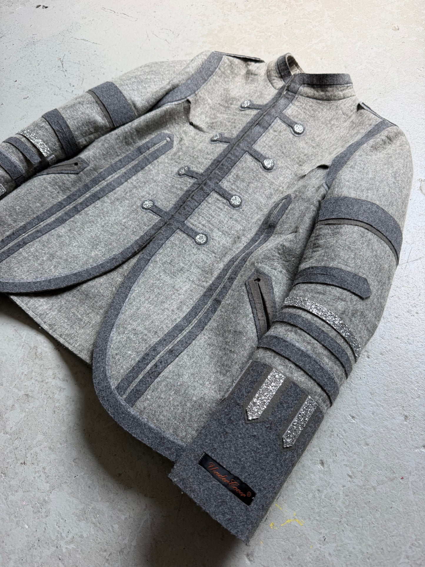 Undercover AW05 Arts & Crafts Felted Wool Napoleon Jacket With Skull (2)