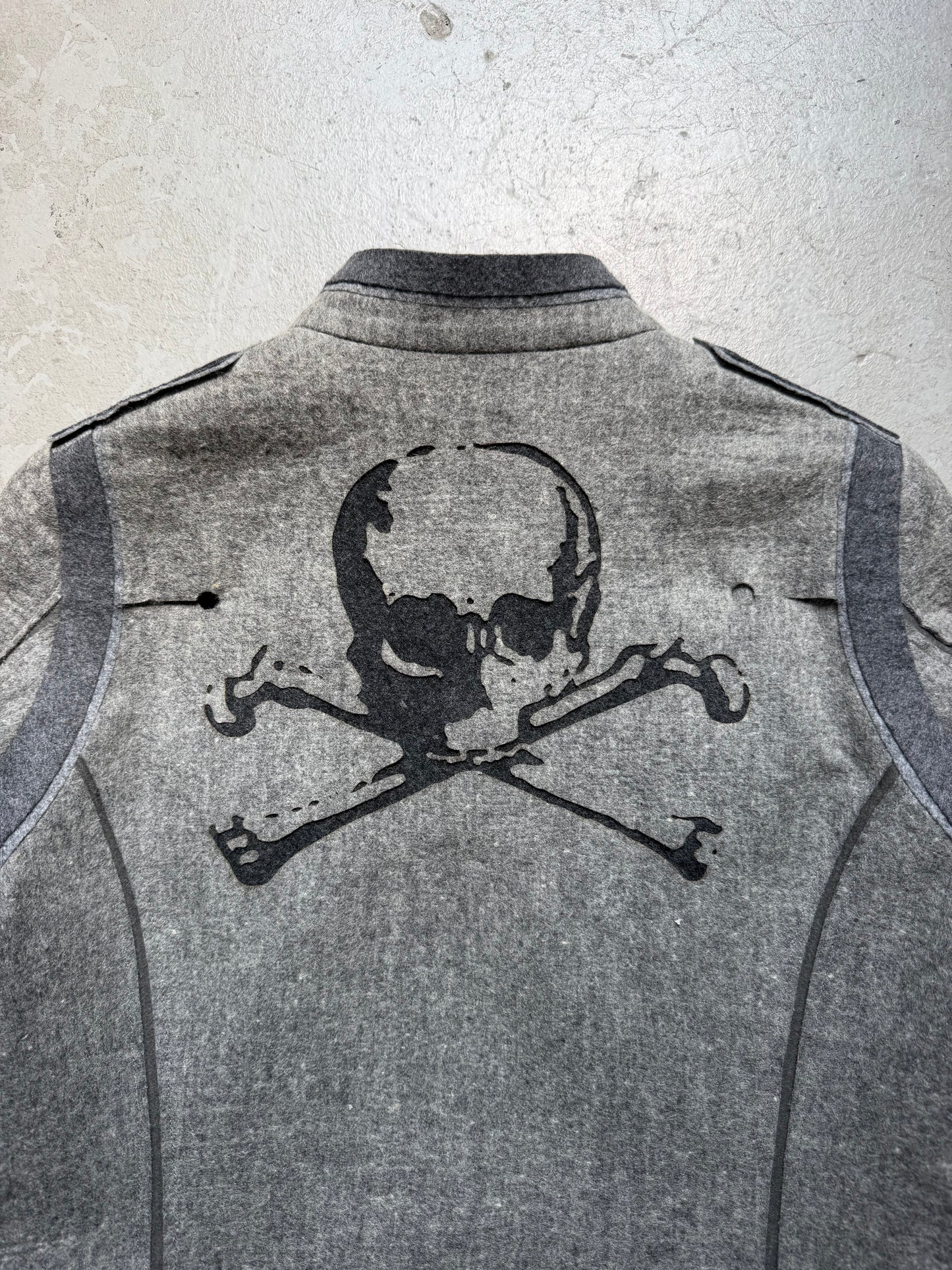 Undercover AW05 Arts & Crafts Felted Wool Napoleon Jacket With Skull (2)