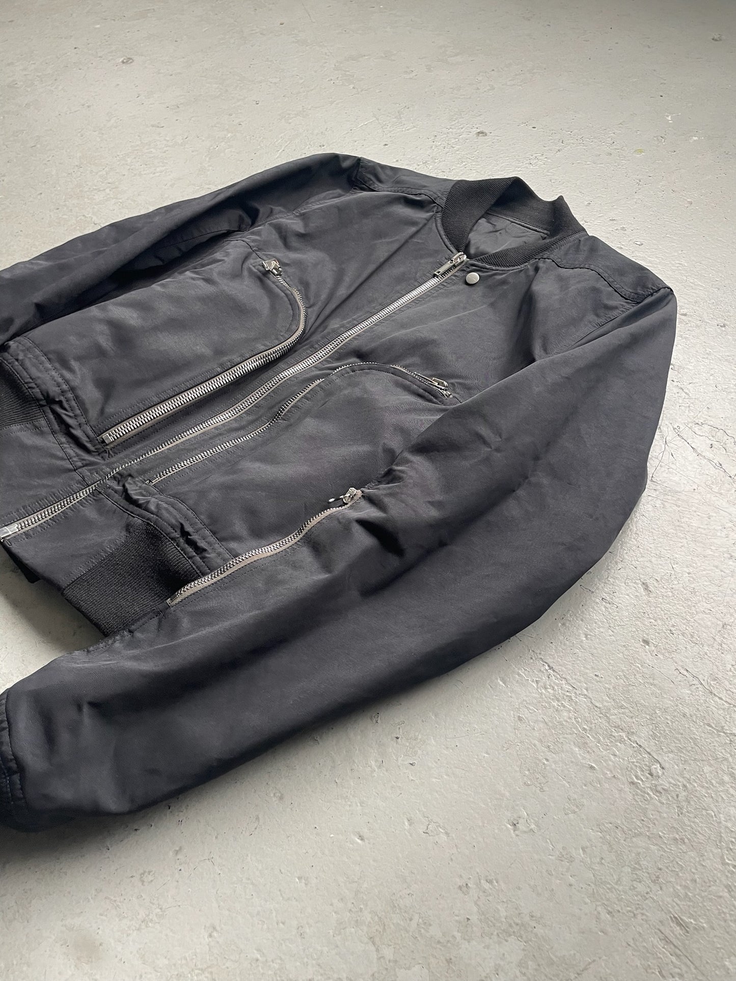 Rick Owens FW21 Black Bauhaus Bomber Jacket (48)