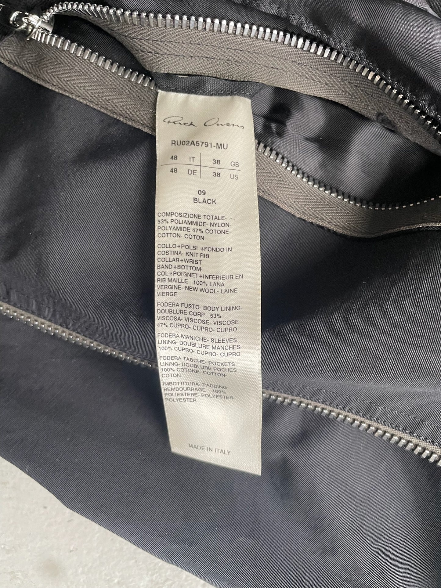 Rick Owens FW21 Black Bauhaus Bomber Jacket (48)