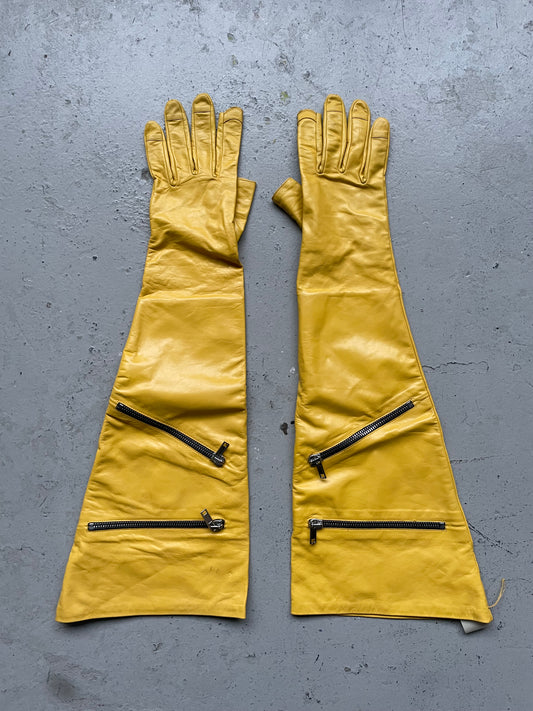 Rick Owens FW22 STROBE Lemon Cargo Gloves (9.5)