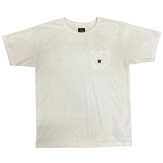 Needles Butterfly White Blank Pocket Tee (M)