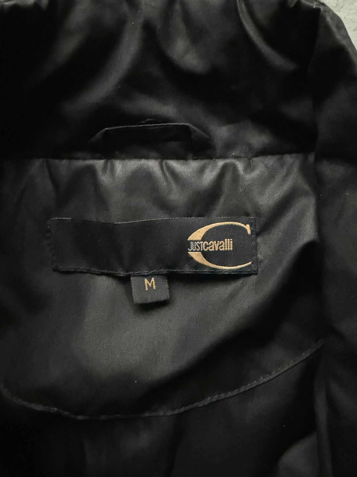 Roberto Cavalli Black Multi Zip Utility Jacket (M)