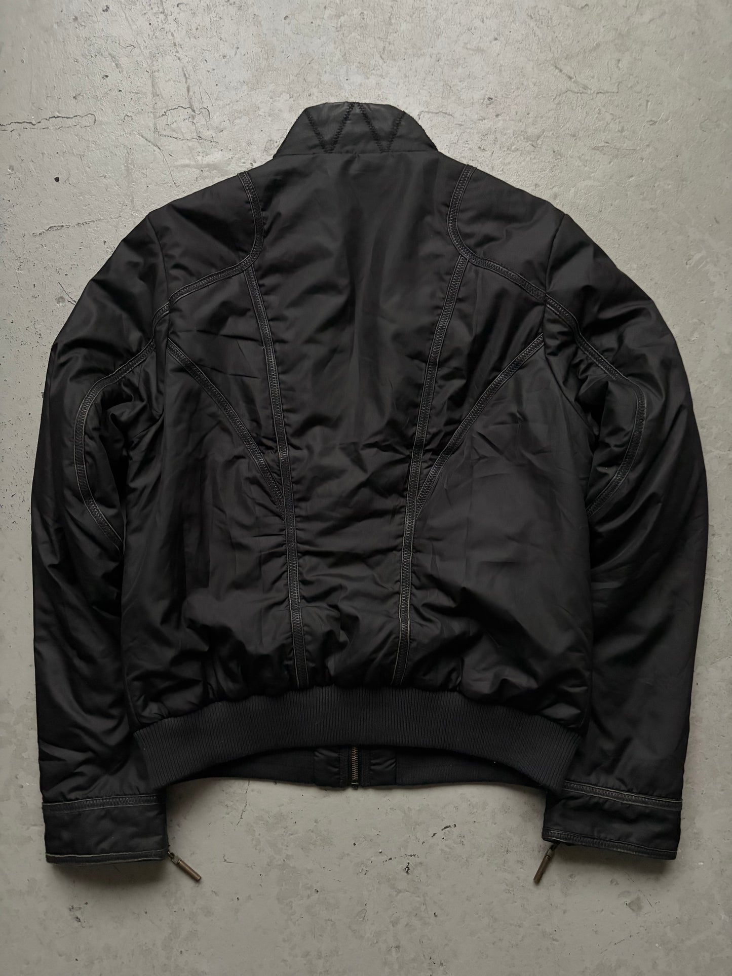 Roberto Cavalli Black Multi Zip Utility Jacket (M)