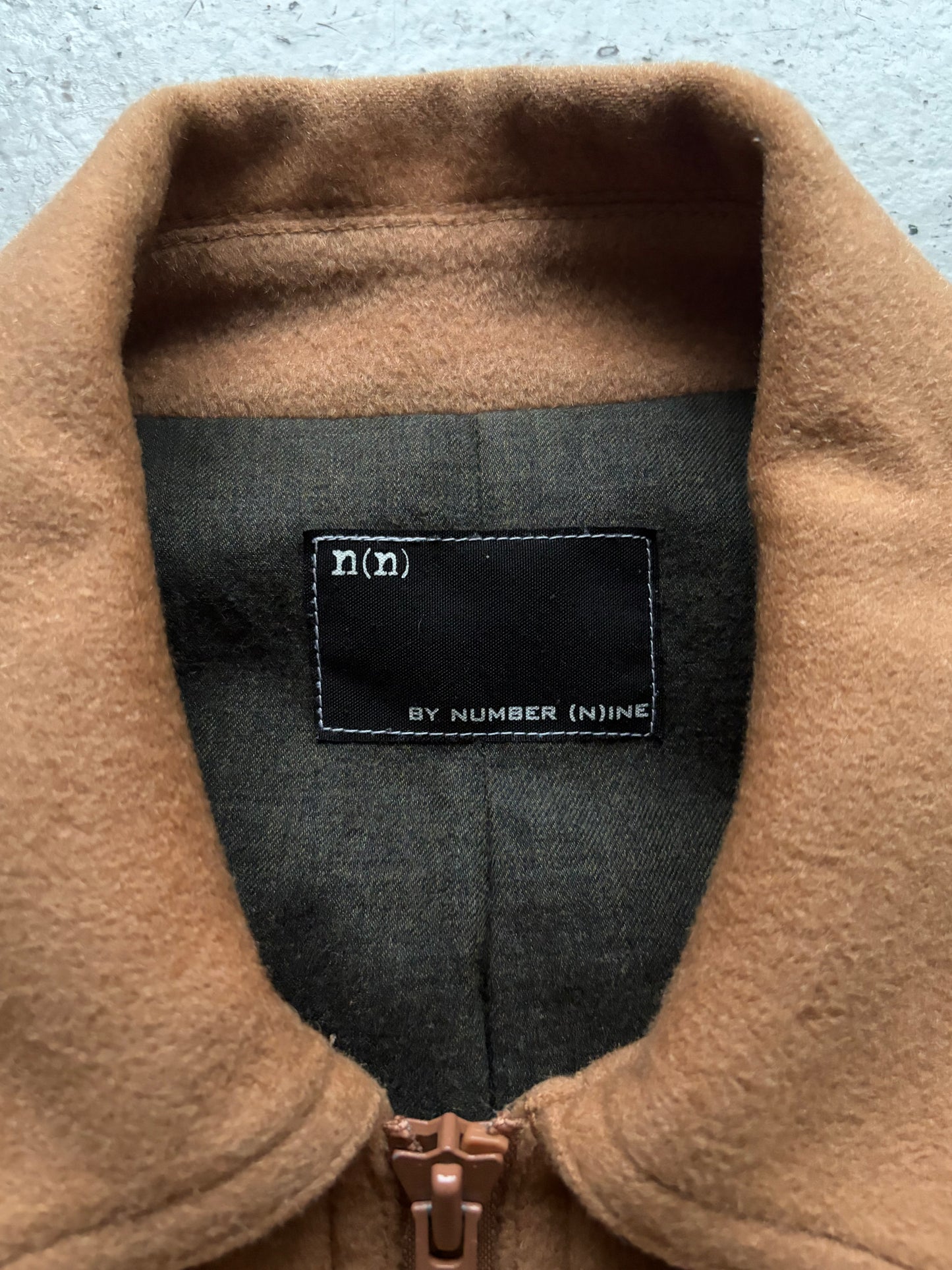 Number (N)ine Tan Western Style Wool Zip Up Jacket (2)