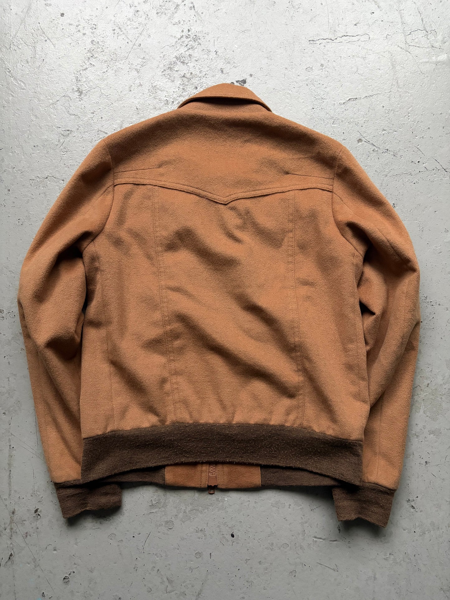 Number (N)ine Tan Western Style Wool Zip Up Jacket (2)