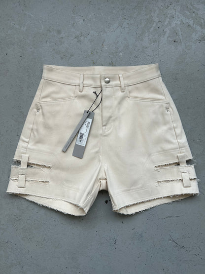Rick Owens SS22 FOGACHINE Ecru Spartan Shorts (30)