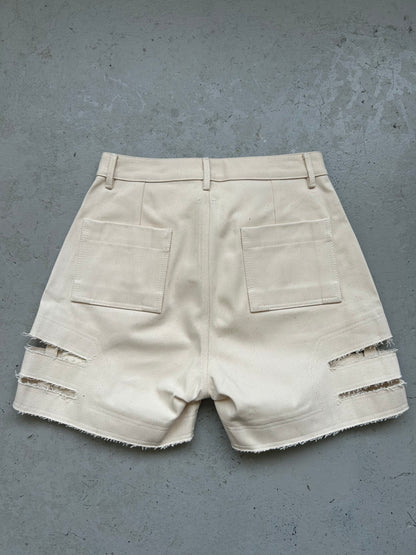 Rick Owens SS22 FOGACHINE Ecru Spartan Shorts (30)