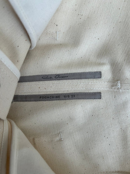 Rick Owens SS22 FOGACHINE Ecru Spartan Shorts (30)