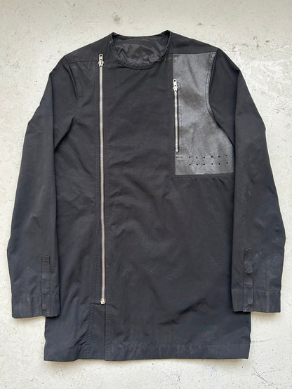 Rick Owens SS14 Vicious Runway Long Leather Detail Jacket (M)