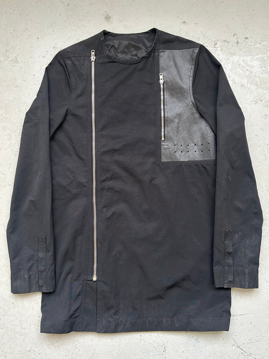 Rick Owens SS14 Vicious Runway Long Leather Detail Jacket (M)