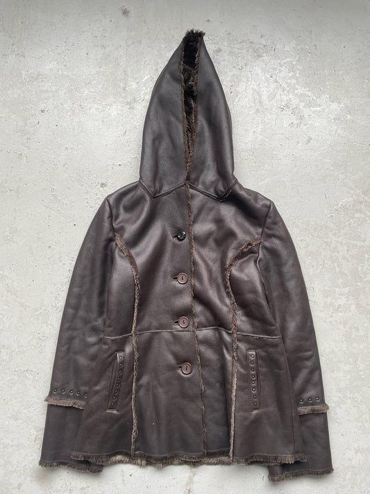 Balmain Fur Lined Leather Jacket (42)