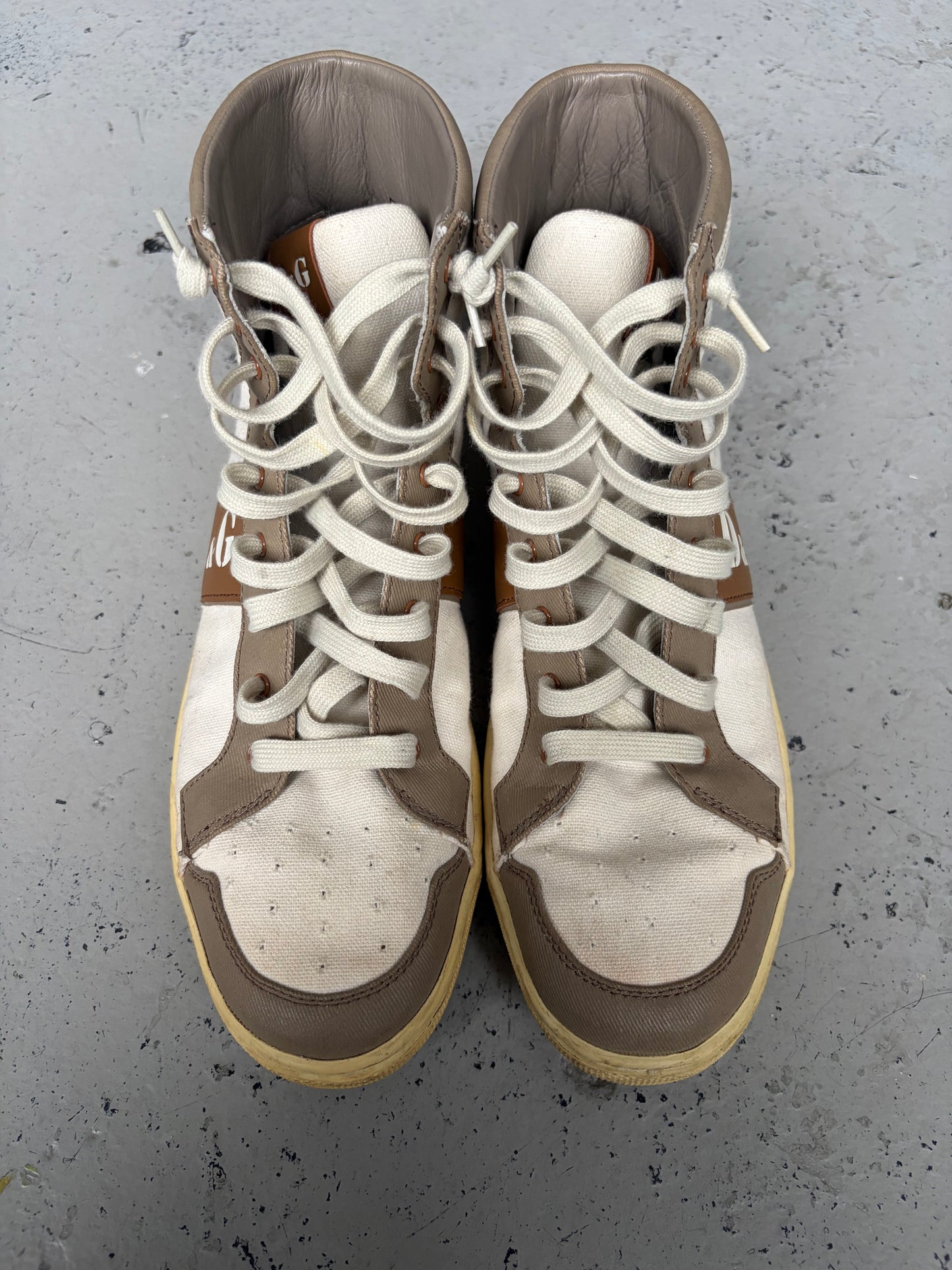 Dolce & Gabbana 2000s White High Top Sneakers (40)