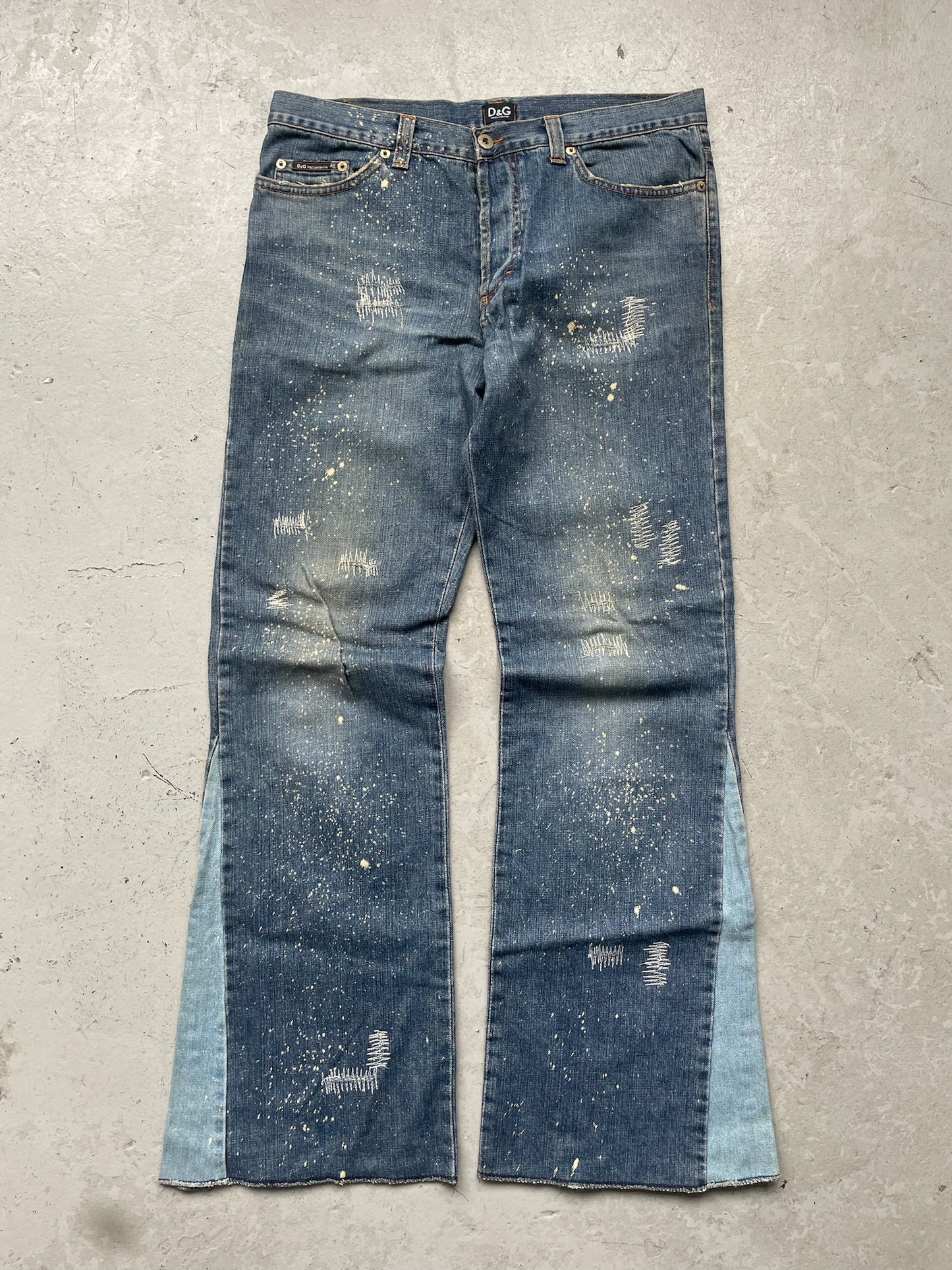 Dolce & Gabbana Painted Light Wash Denim (35)