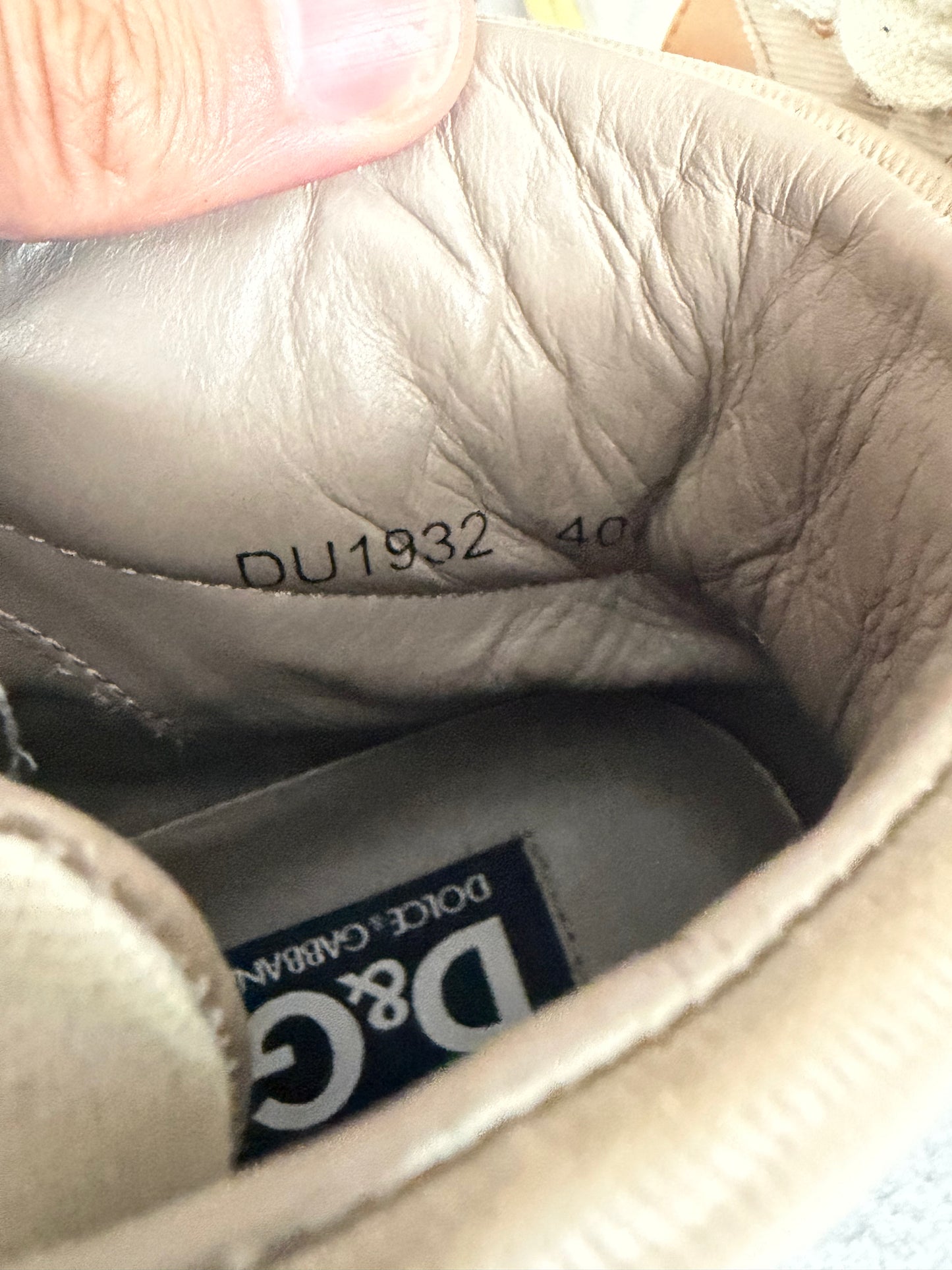 Dolce & Gabbana 2000s White High Top Sneakers (40)