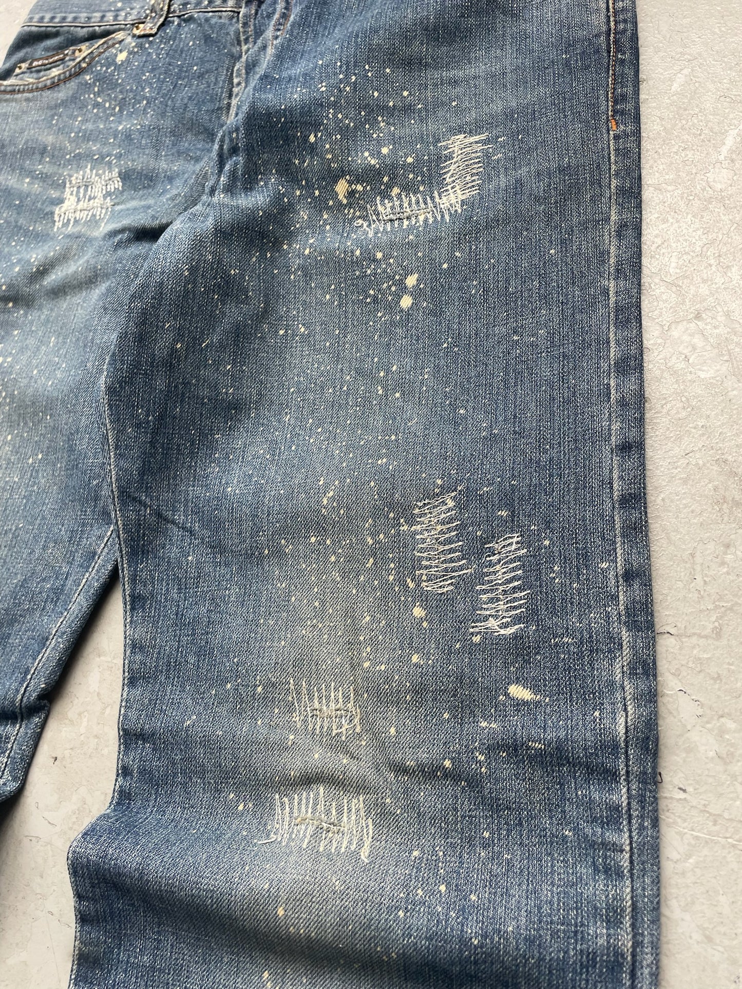 Dolce & Gabbana Painted Light Wash Denim (35)