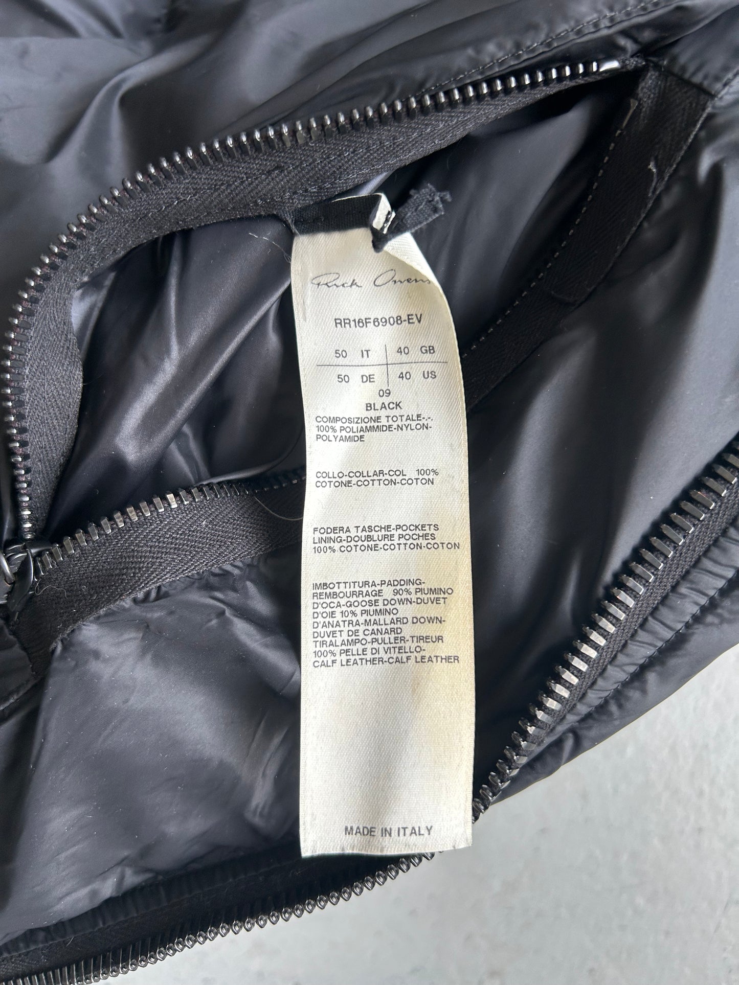 Rick Owens FW 16 MASTODON Pannier Cargo Down Coat (50)