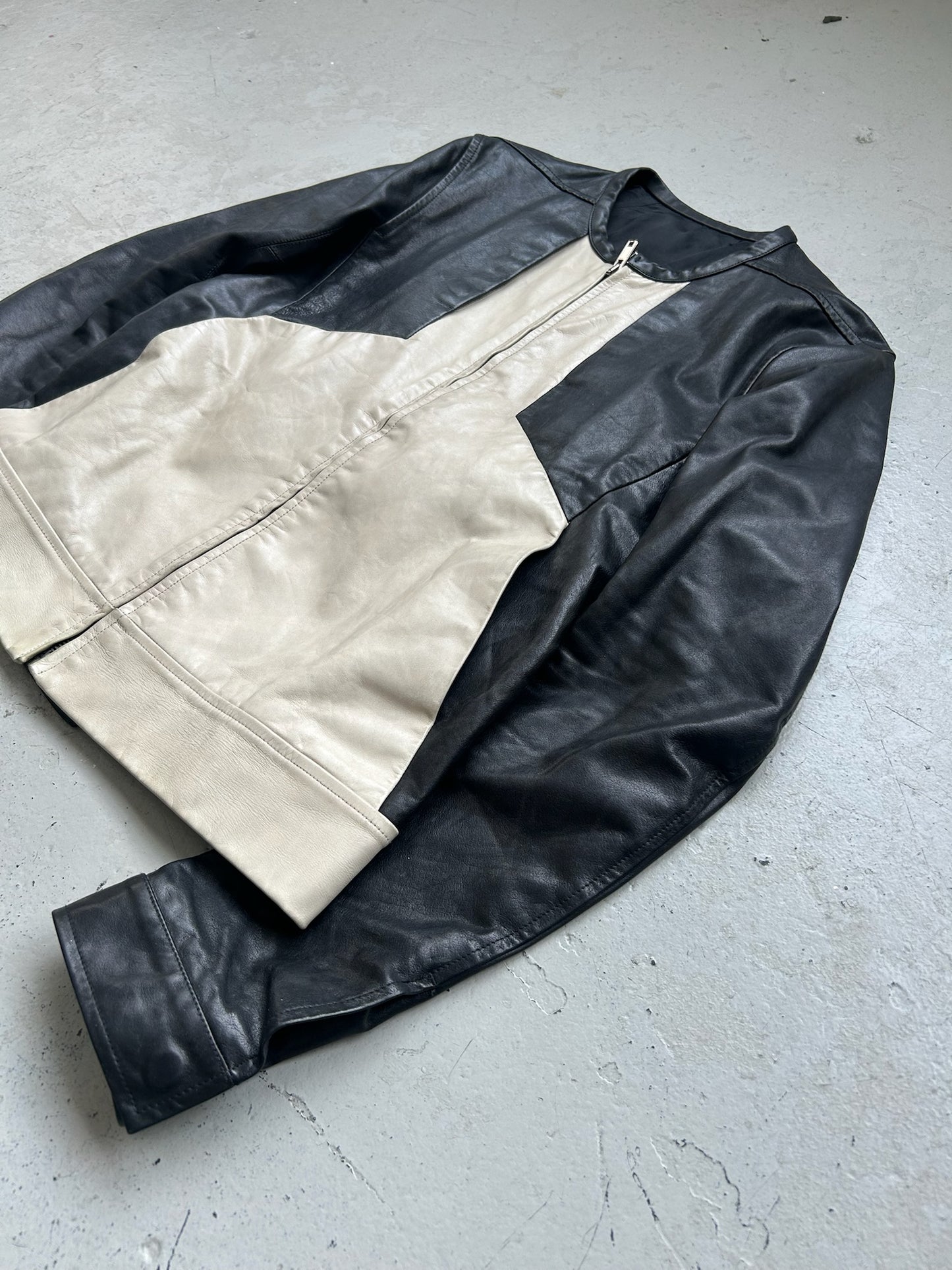 Rick Owens SS12 NASKA Café Racer Biker Leather Jacket (50)