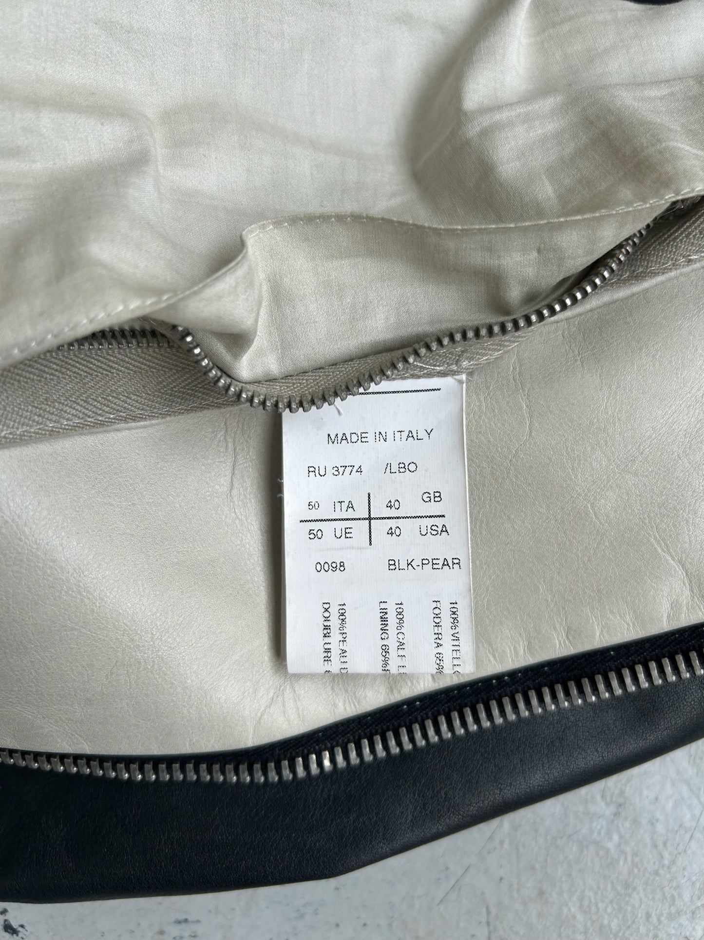 Rick Owens SS12 NASKA Café Racer Biker Leather Jacket (50)