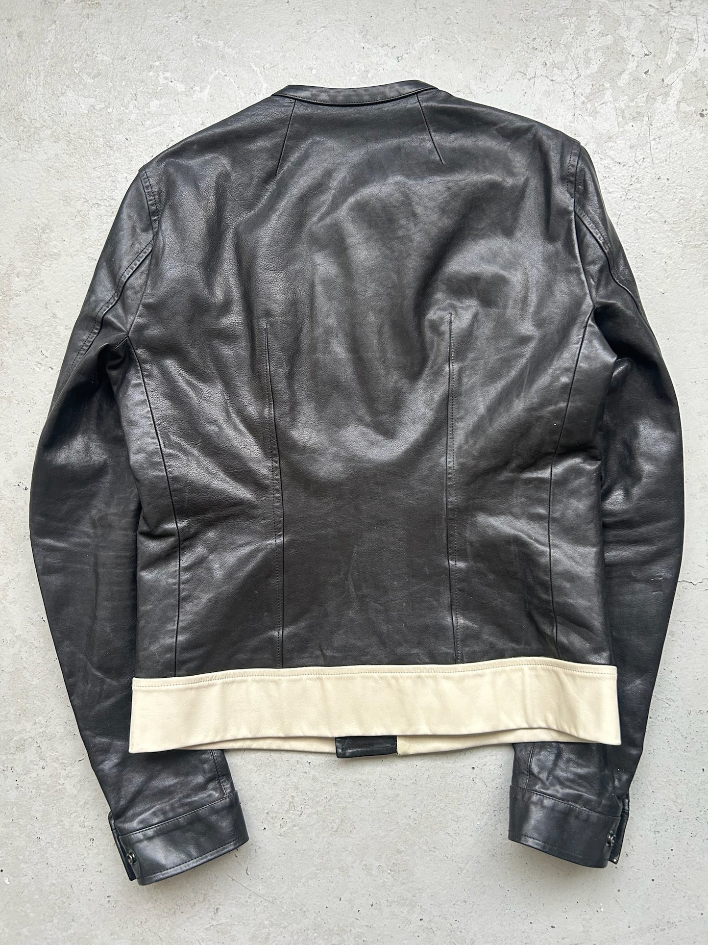 Rick Owens SS12 NASKA Café Racer Biker Leather Jacket (50)