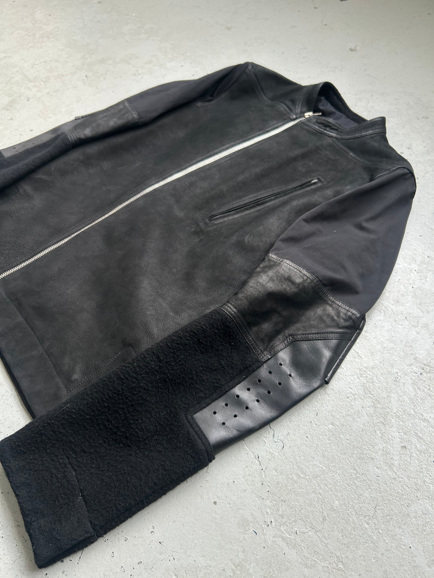 Rick Owens FW14 MOODY Runway Fencing Leather Jacket (52)