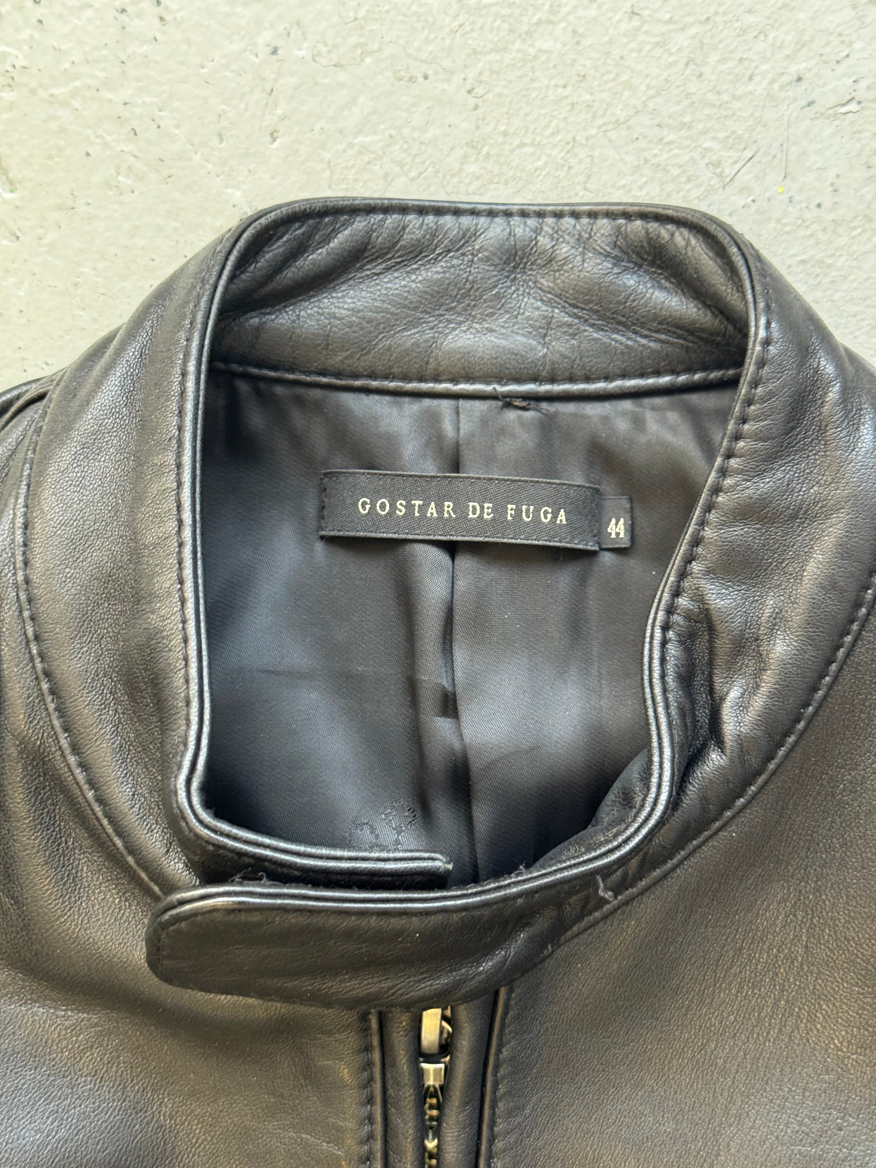 ジャケット・アウター 00s gostar de fuga leather down jacket GOSTAR DE FUGA blue leather jacket | Grailed
