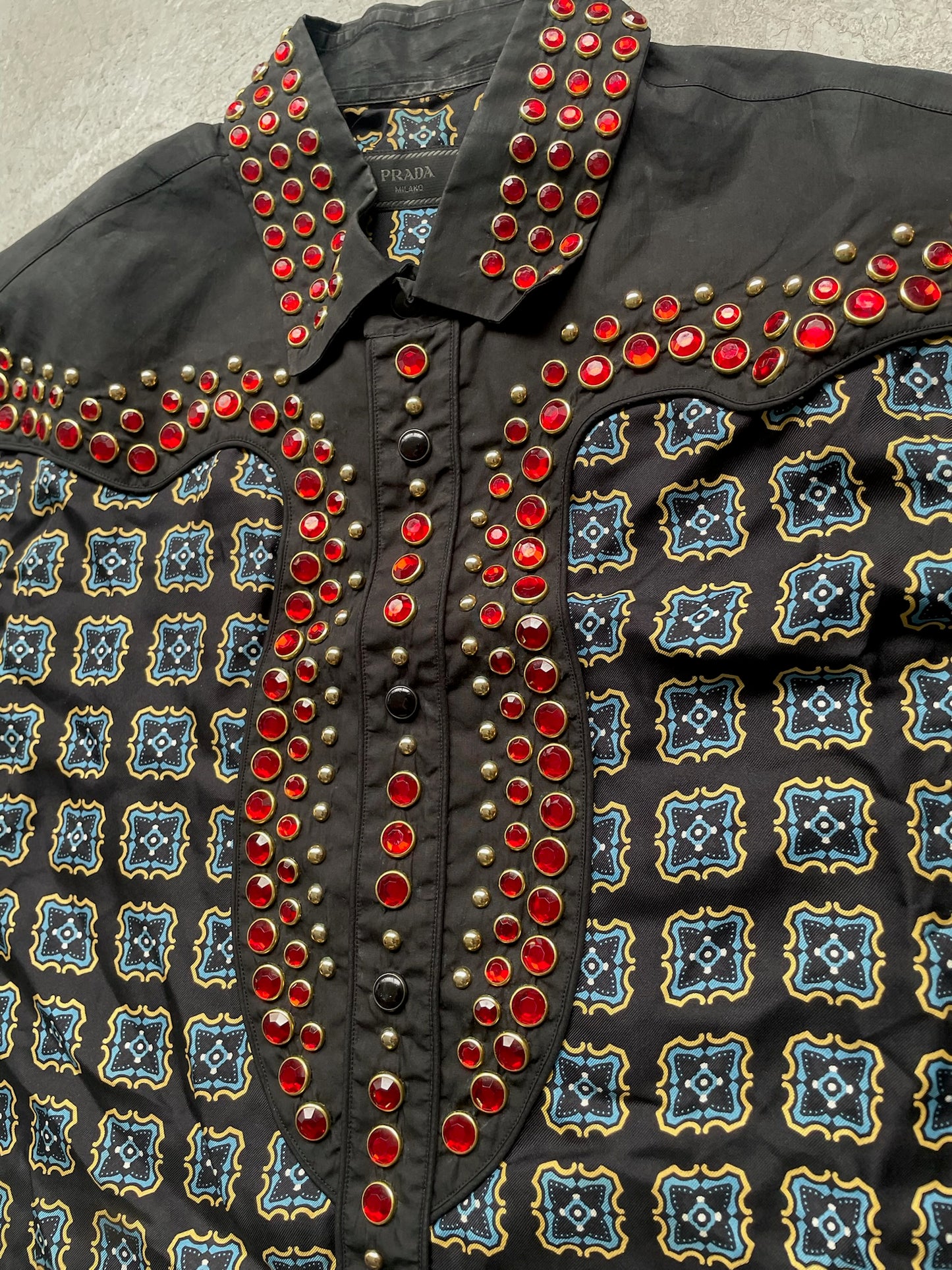 Prada SS12 Studded Button Up Shirt (40)