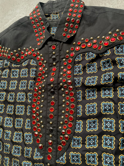 Prada SS12 Studded Button Up Shirt (40)