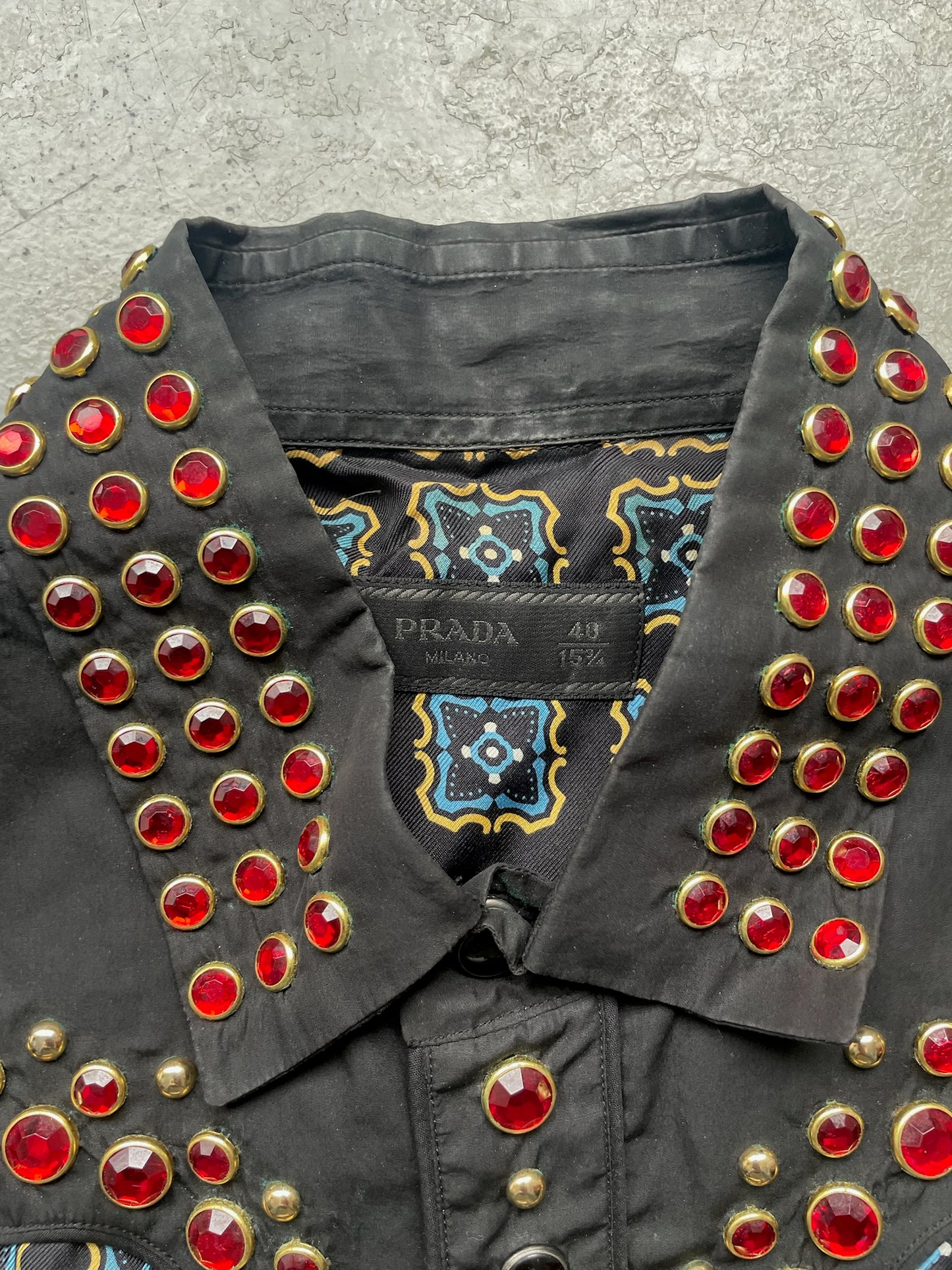 Prada SS12 Studded Button Up Shirt (40)