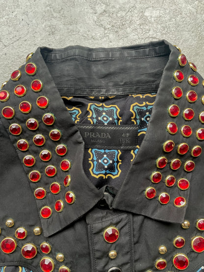 Prada SS12 Studded Button Up Shirt (40)