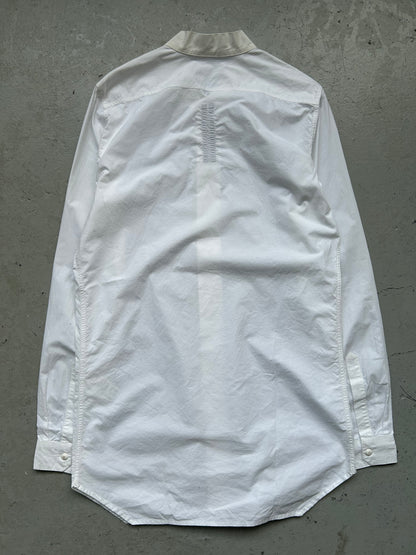 Rick Owens FW 15 "SPHINX" V-Collar Milk Dress Shirt (M)